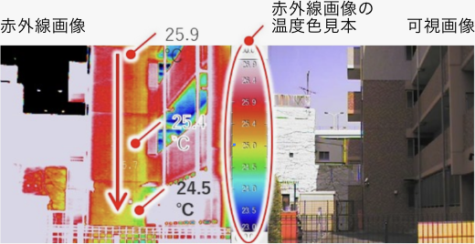 赤外線画像 赤外線画像の温度色見本 可視画像